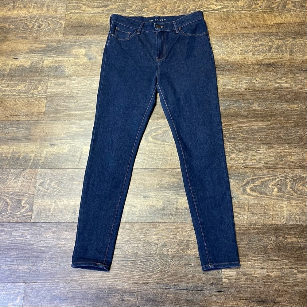 Mott & Bow Jeans Women 27 Blue High Rise Skinny Stretch Dark Wash Denim